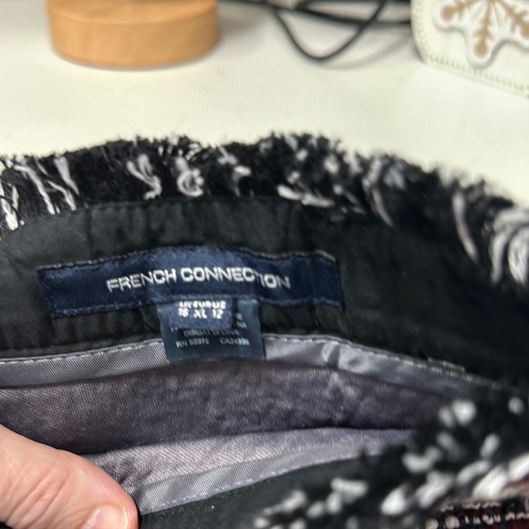 French Connection Chic Black and White Skirt - Picture 3 of 5